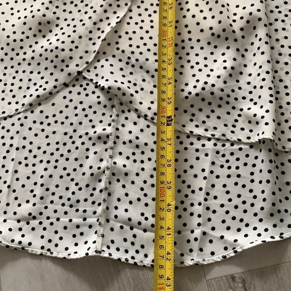 Sienna Sky Polka Dot High Low Wrap Dress lightweight classic retro tie waist M - Picture 5 of 13